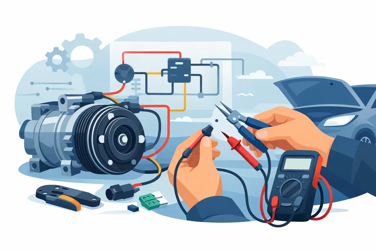 A/C Compressor Clutch Wiring Diagram Repair
